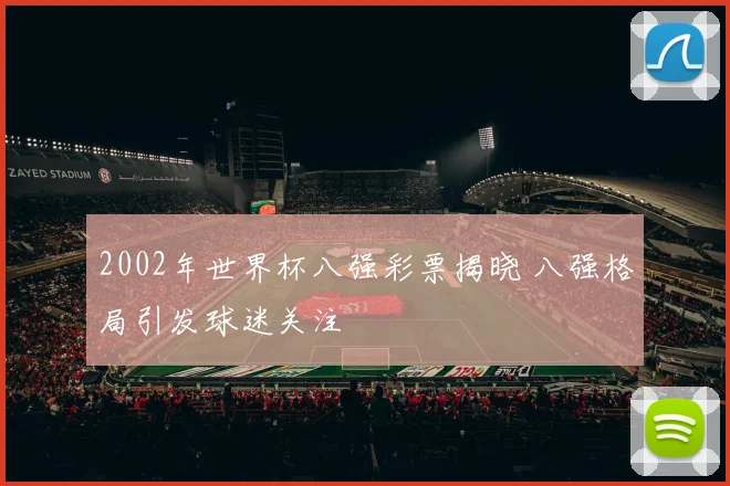 2002年世界杯八强彩票揭晓 八强格局引发球迷关注