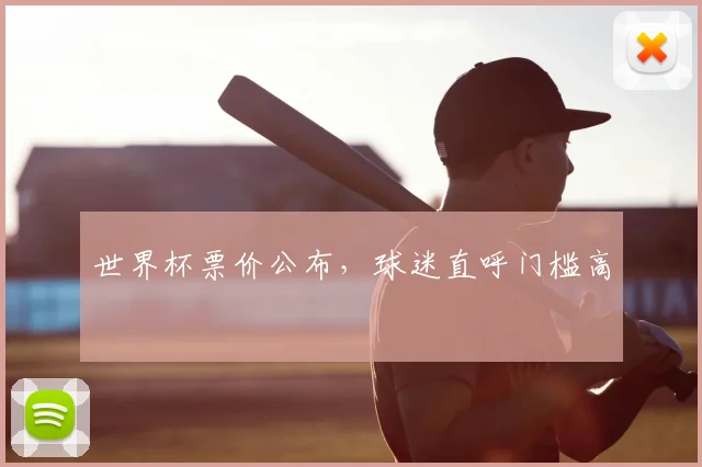 世界杯票价公布,球迷直呼门槛高